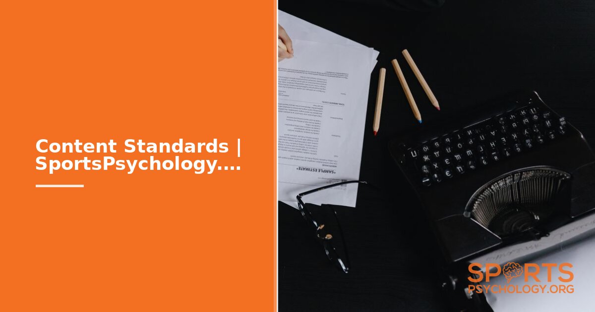Content Standards | SportsPsychology.org